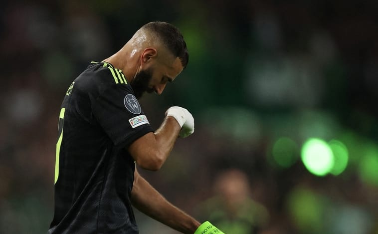 Benzema withdraws injured from Celtic Park