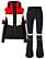 women's ski clothing: ski set with ski jacket and ski pants in black, white and red from 8848 Altitude