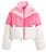 water-repellent ski jacket in pink and white from H&M