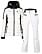 women's ski clothing: white and black ski set with ski jacket and ski pants from 8848 Altitude