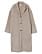 grey-beige unlined coat in wool blend with buttons at the front from H&M